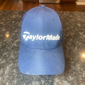 TaylorMade Golf Hat Cap Fitted L/XL Blue A-Flex Embroidered Logo